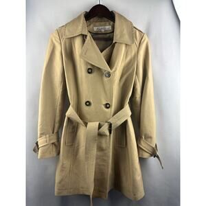Women’s Kenneth Cole Mid length Beige Trench coat Size M